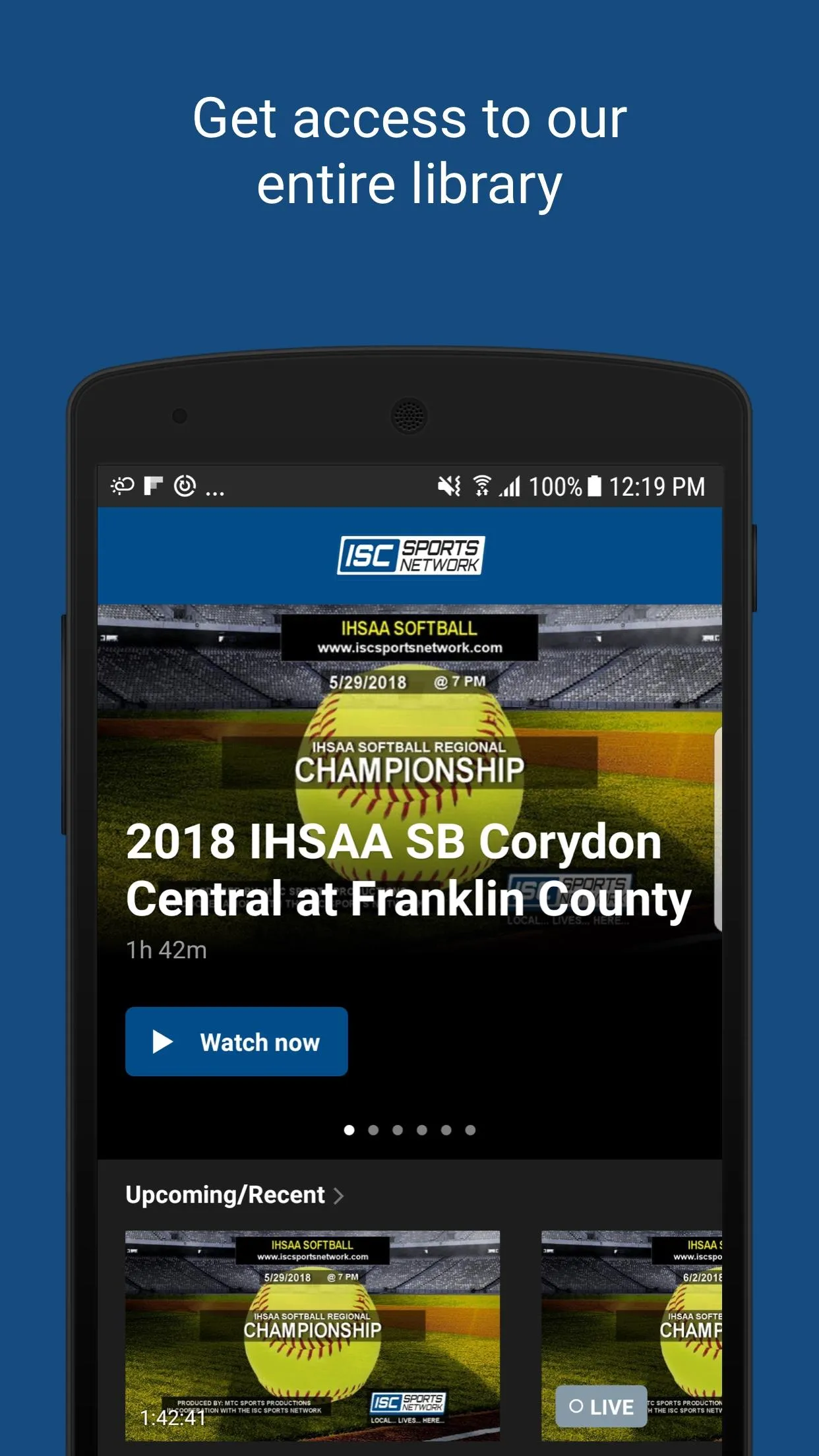ISC Sports Network | Indus Appstore | Screenshot