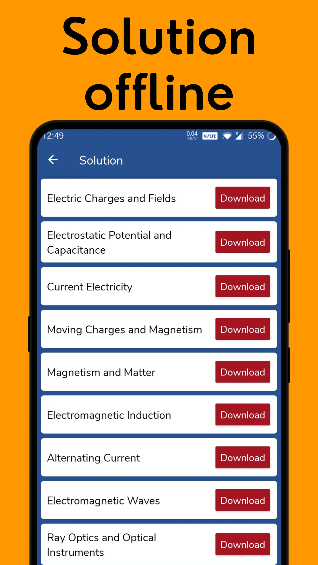 Class 12 Physics Solutions ++ | Indus Appstore | Screenshot