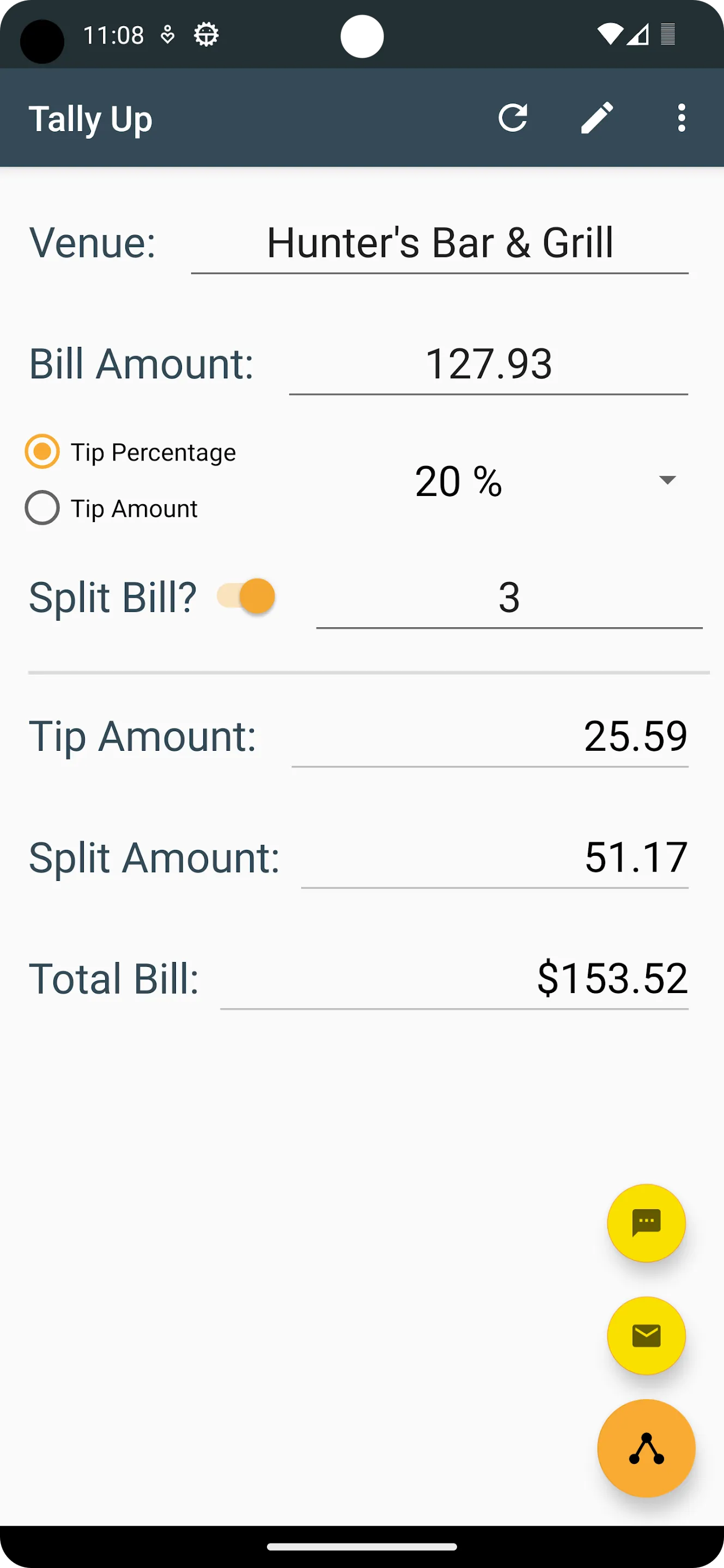 Tally Up - Tip Calculator | Indus Appstore | Screenshot