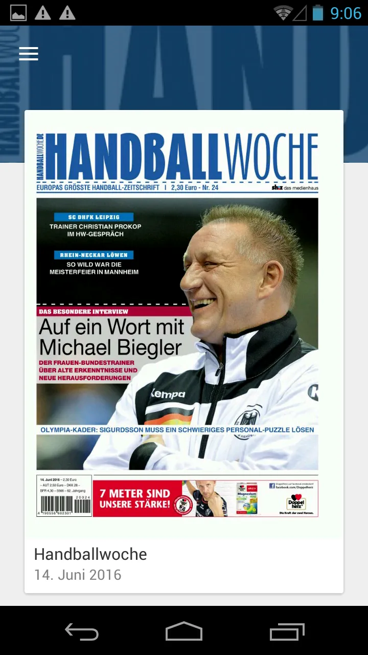 Handballwoche ePaper | Indus Appstore | Screenshot