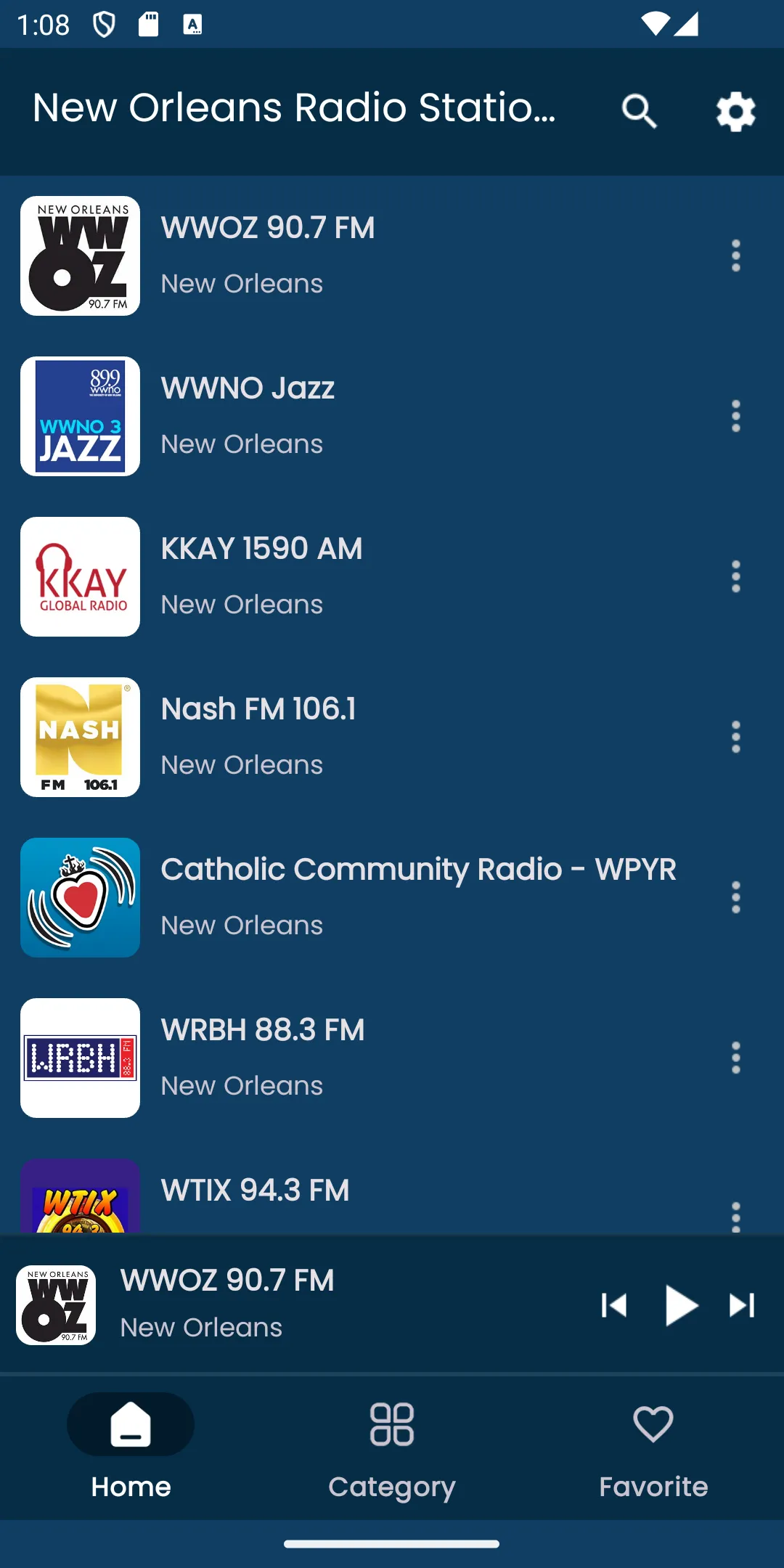 Radios from New Orleans | Indus Appstore | Screenshot