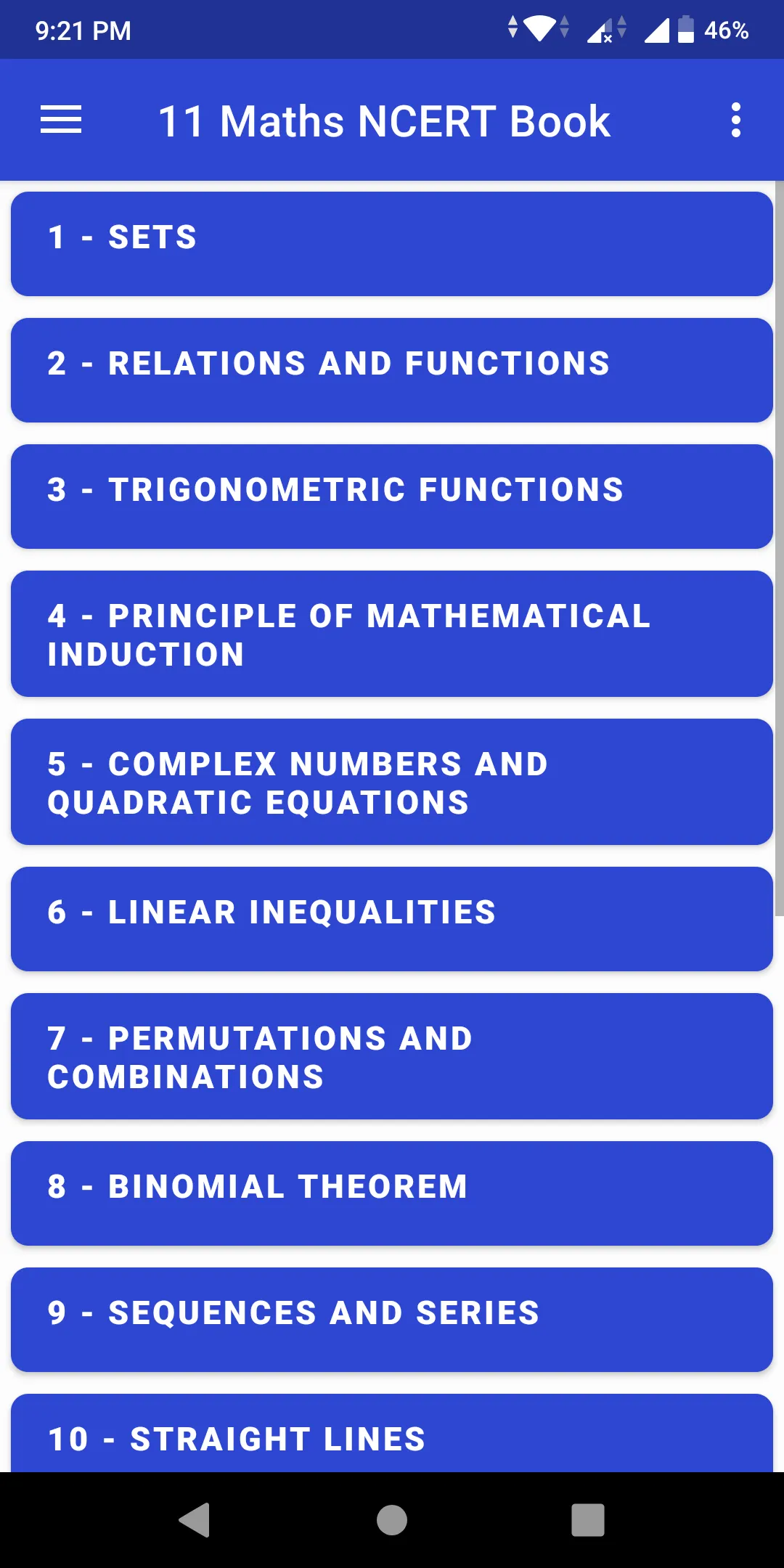 11 Maths NCERT Book | Indus Appstore | Screenshot