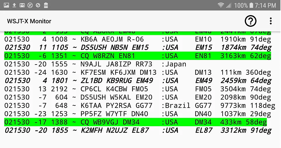 WSJT-X Monitor | Indus Appstore | Screenshot