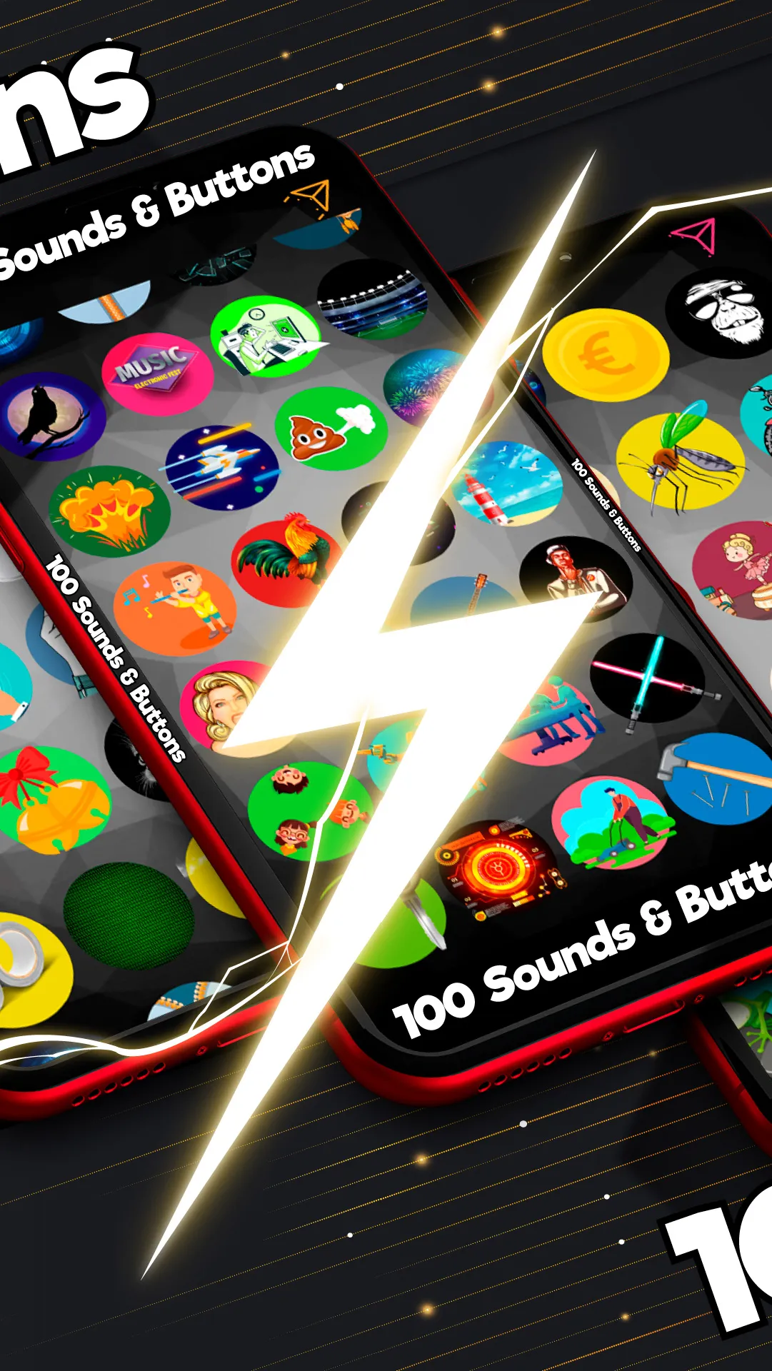 100 Sounds Buttons SoundBoard | Indus Appstore | Screenshot