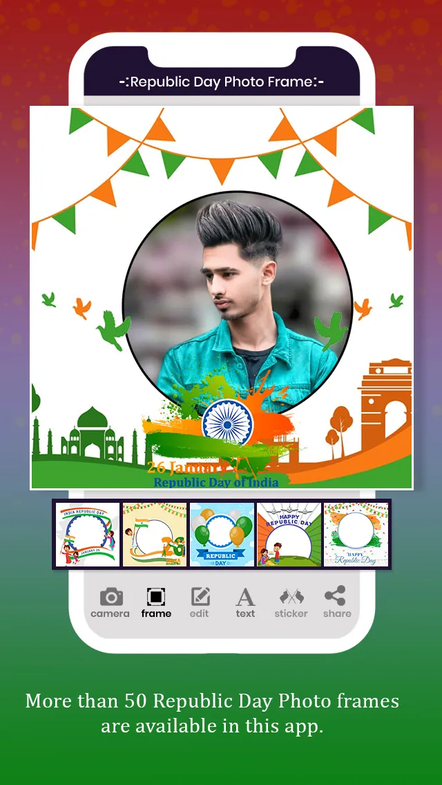 Republic Day Photo Frame | Indus Appstore | Screenshot