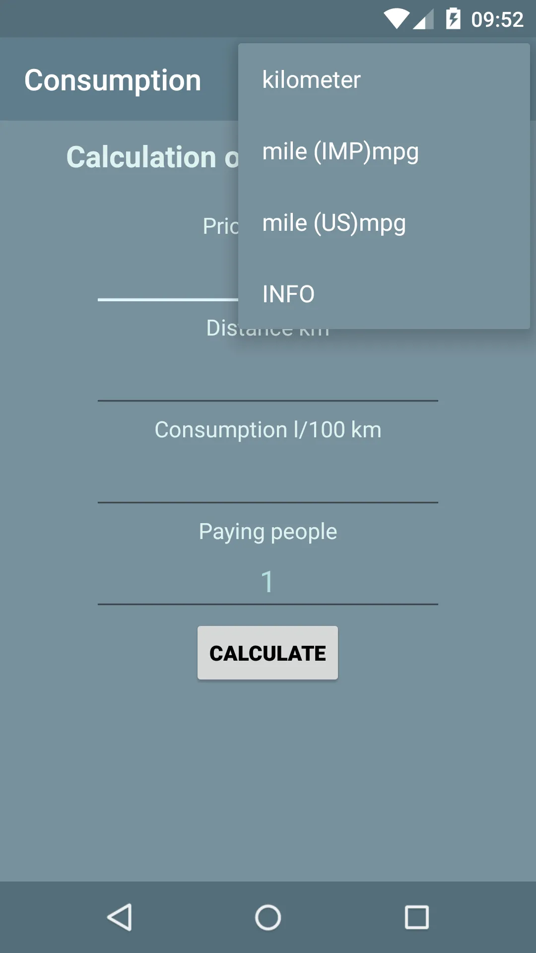 The cost for the trip by car | Indus Appstore | Screenshot