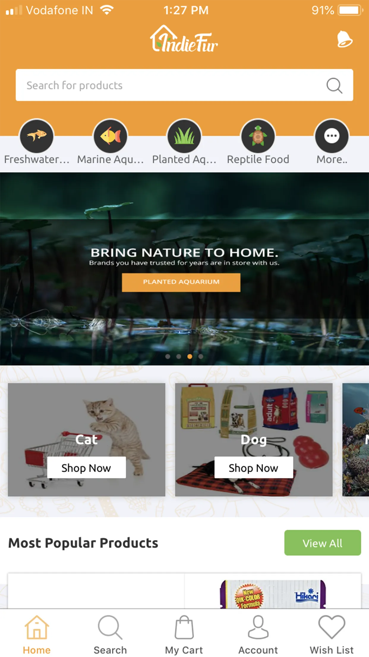 IndieFur Online Aquarium Store | Indus Appstore | Screenshot