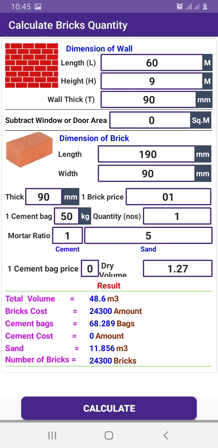 Ezy Construction Calculator | Indus Appstore | Screenshot