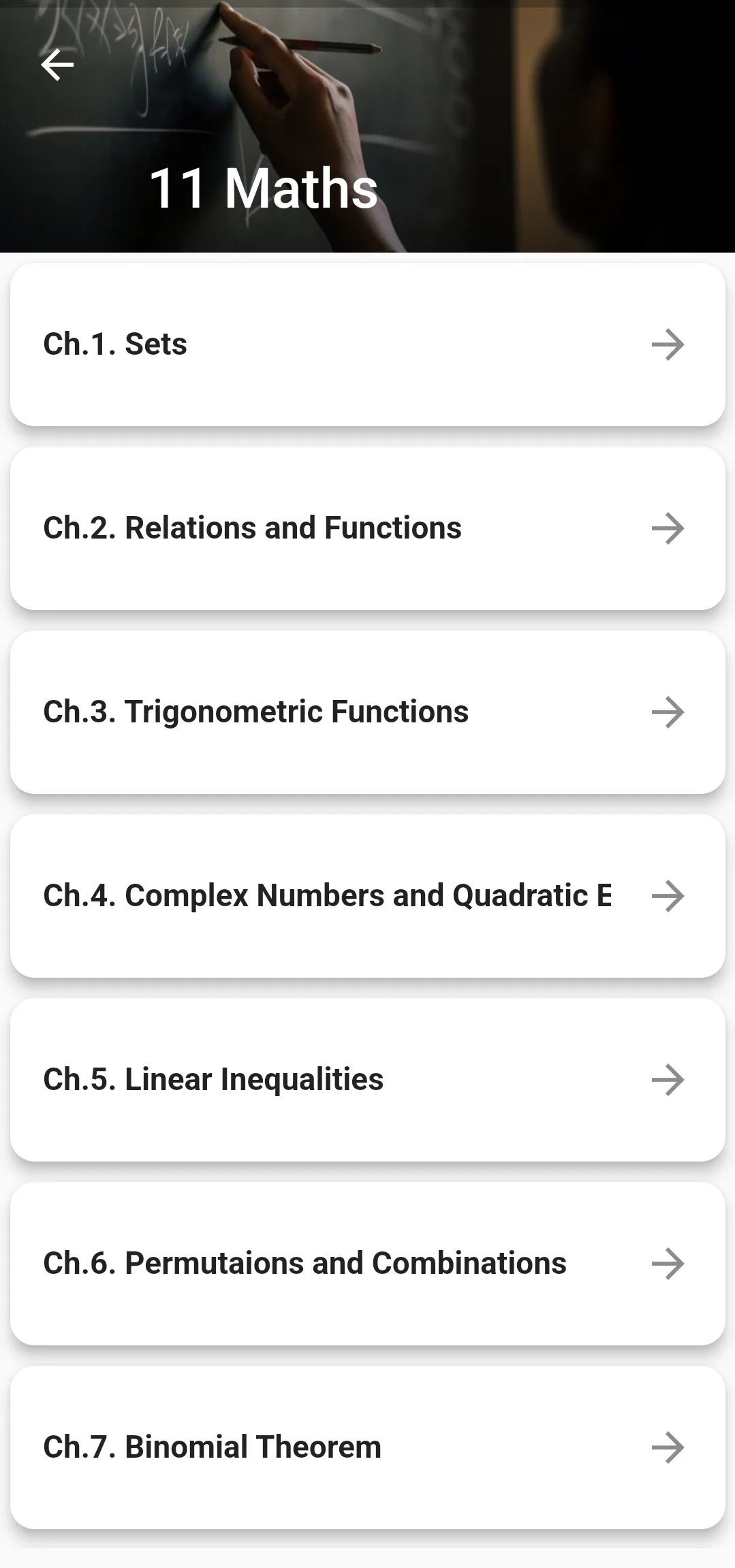 Class 11 Maths for 2023-24 | Indus Appstore | Screenshot