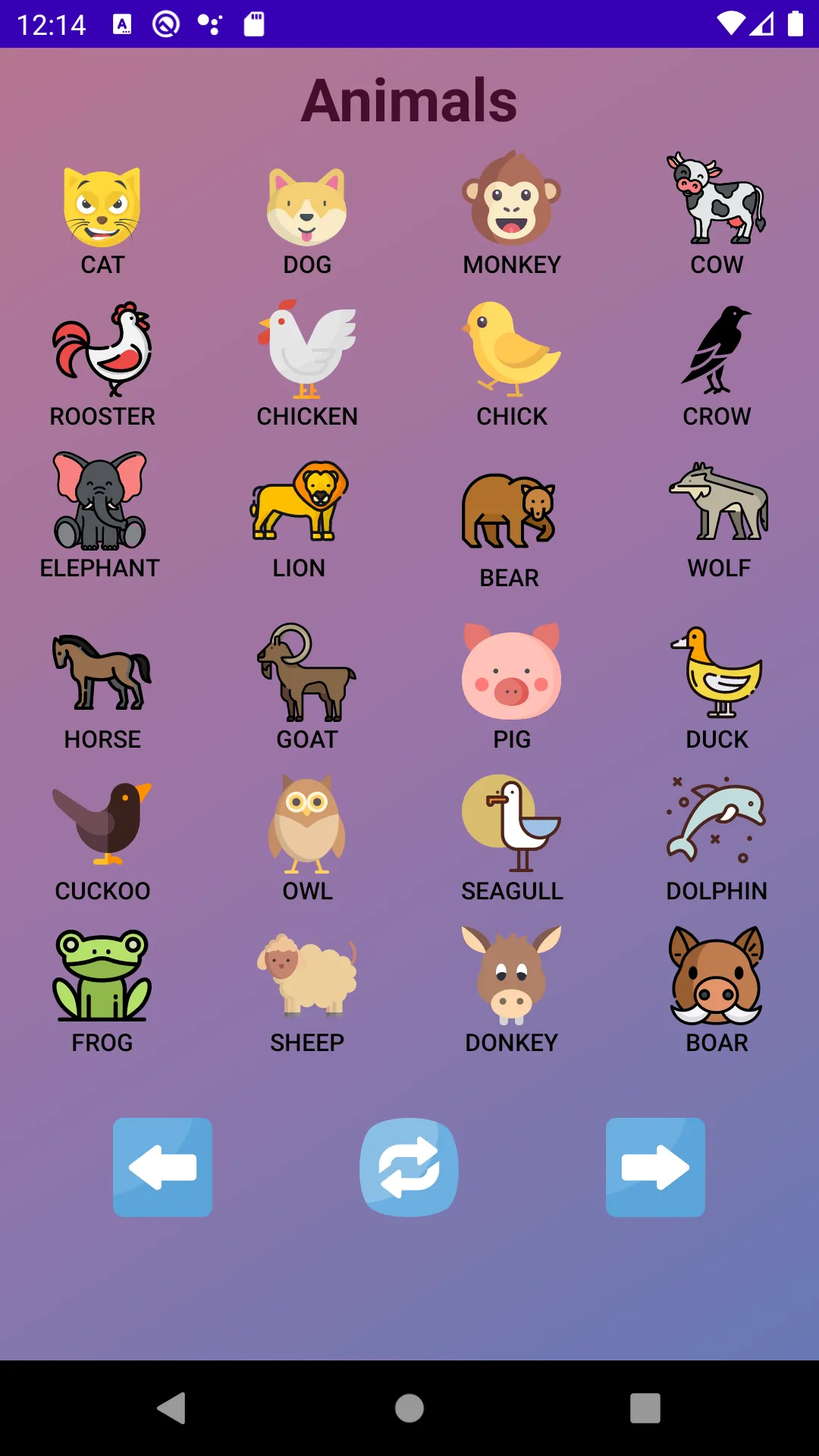 Animal sounds, music buttons | Indus Appstore | Screenshot