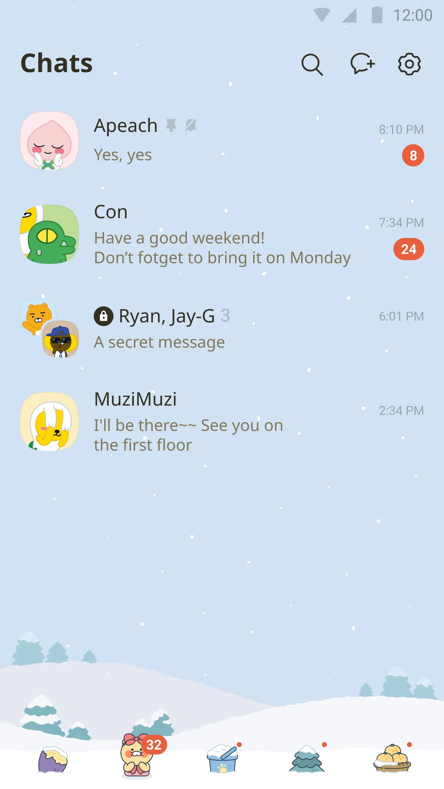 Winter Story - KakaoTalk Theme | Indus Appstore | Screenshot