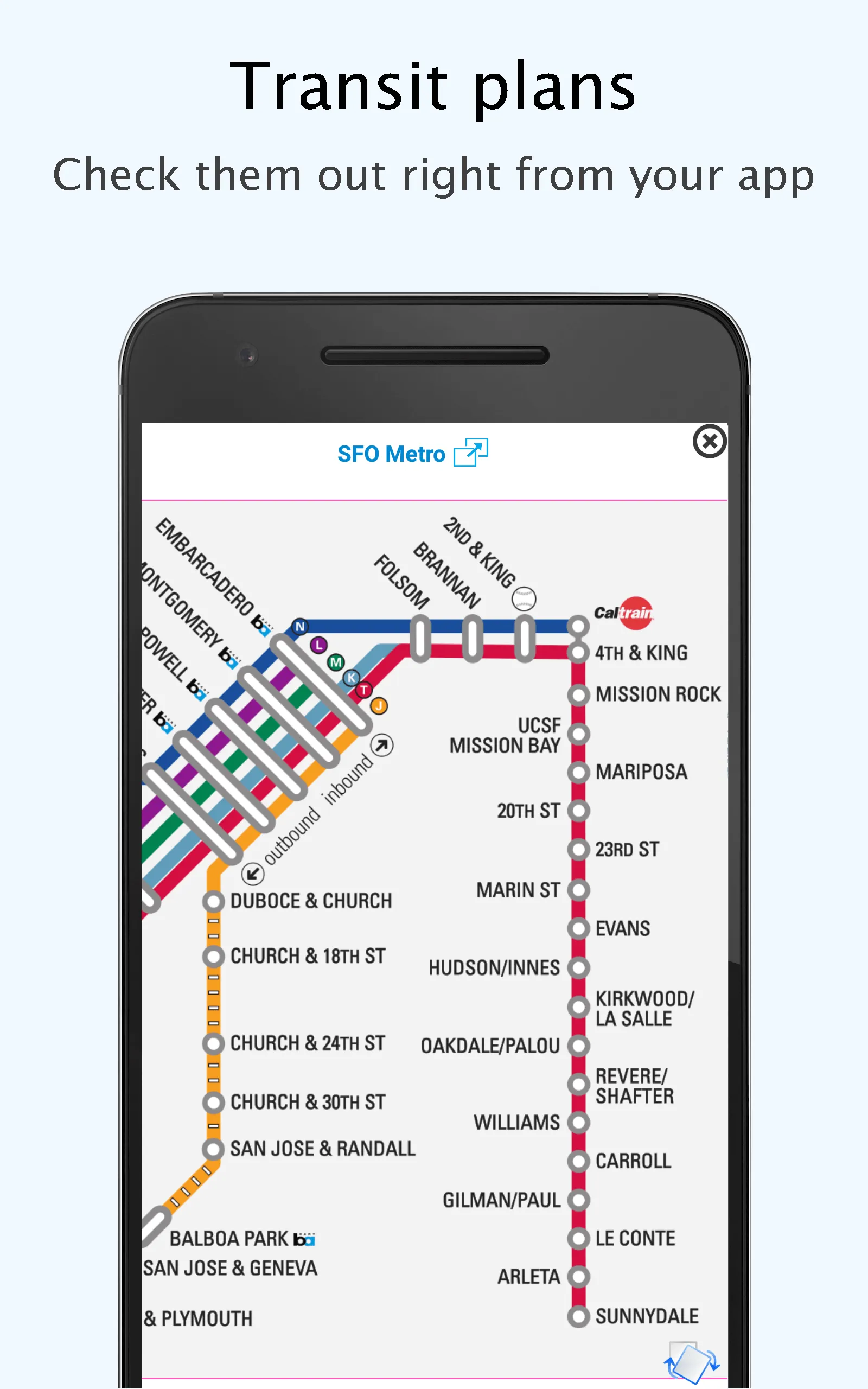 SFO Muni, SFMTA BART CalTrain | Indus Appstore | Screenshot