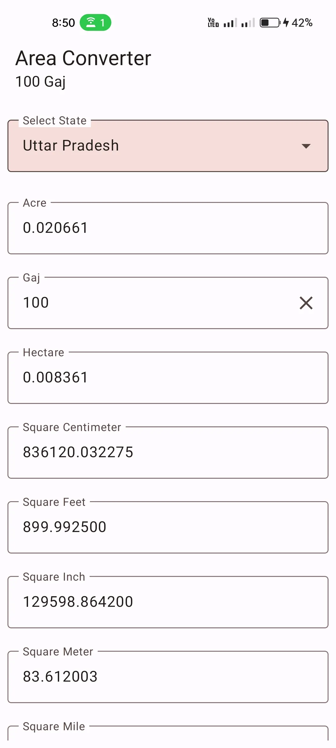 Area Converter State Wise | Indus Appstore | Screenshot