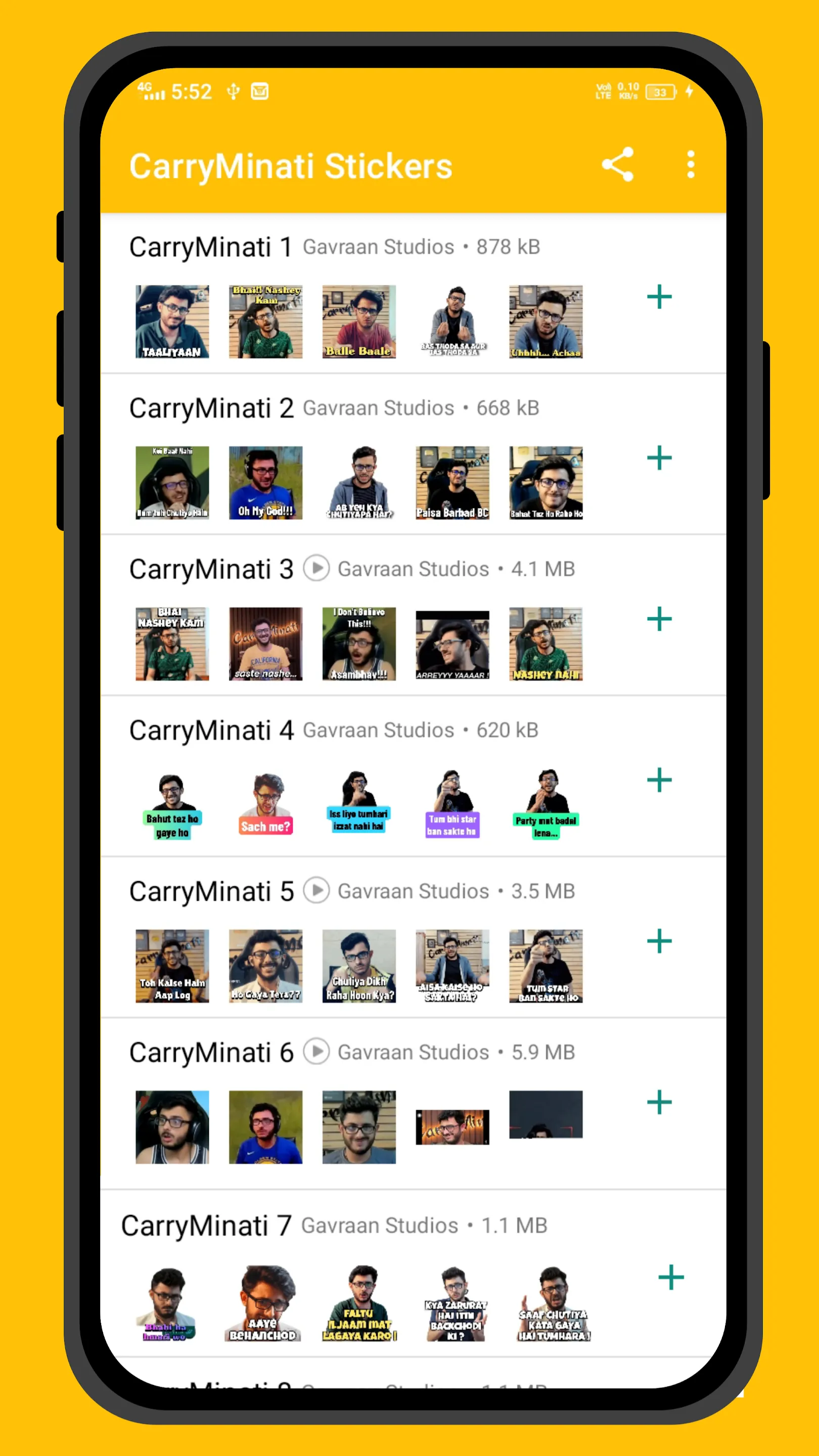 CarryMinati Stickers | Indus Appstore | Screenshot