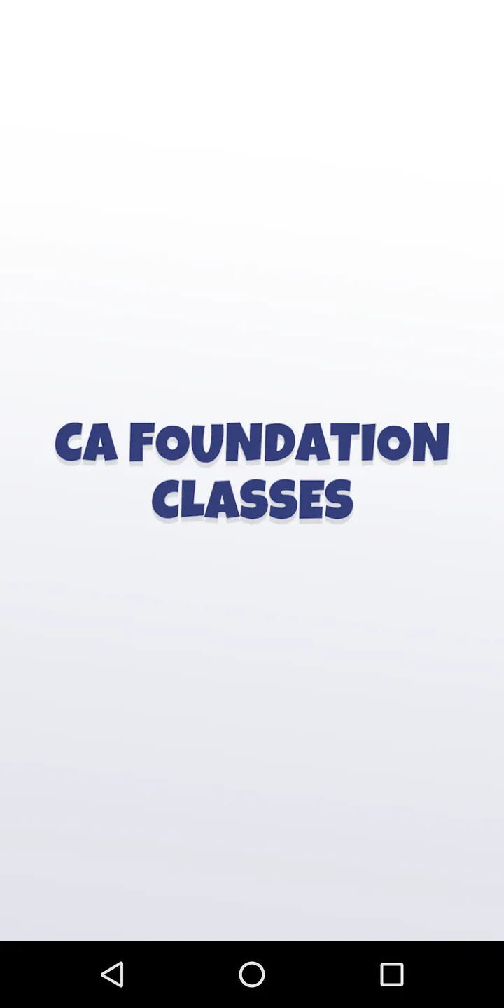 CA Foundation Classes | Indus Appstore | Screenshot