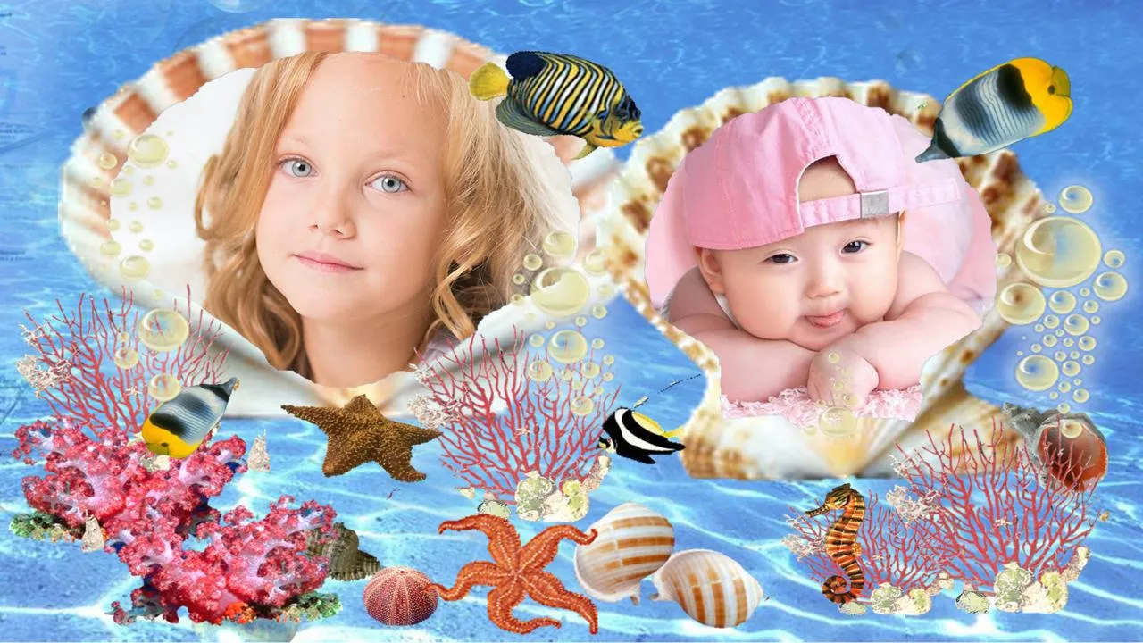 Cute fish photo frames montage | Indus Appstore | Screenshot