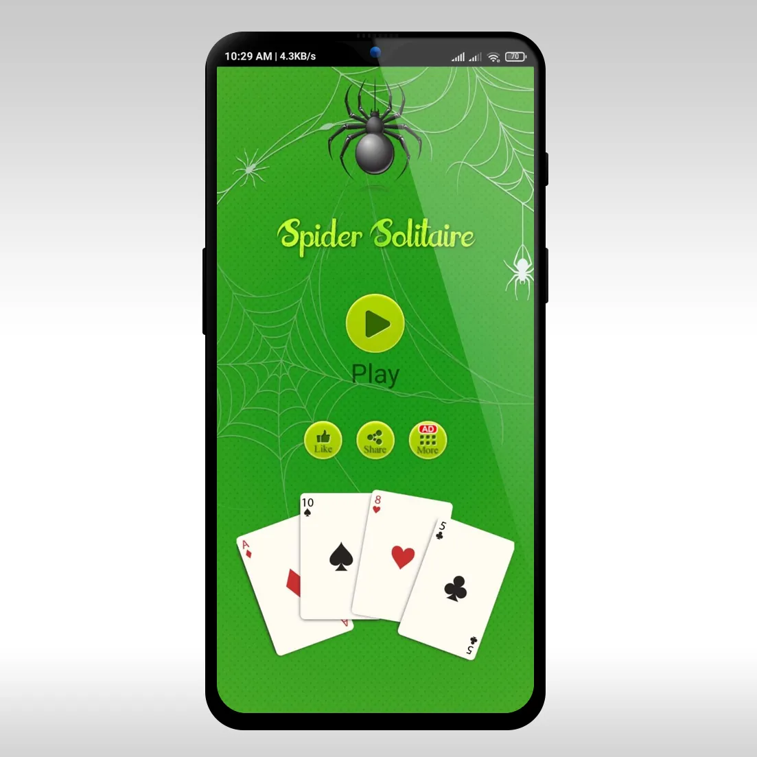 Spider Solitaire - with Levels | Indus Appstore | Screenshot