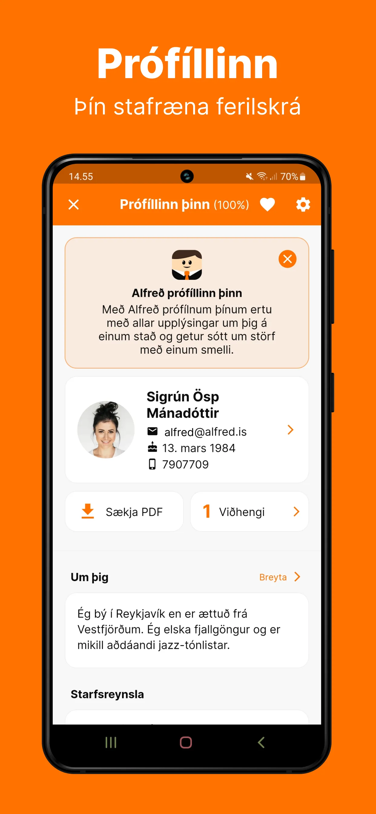 Alfreð - Atvinnuleit | Indus Appstore | Screenshot