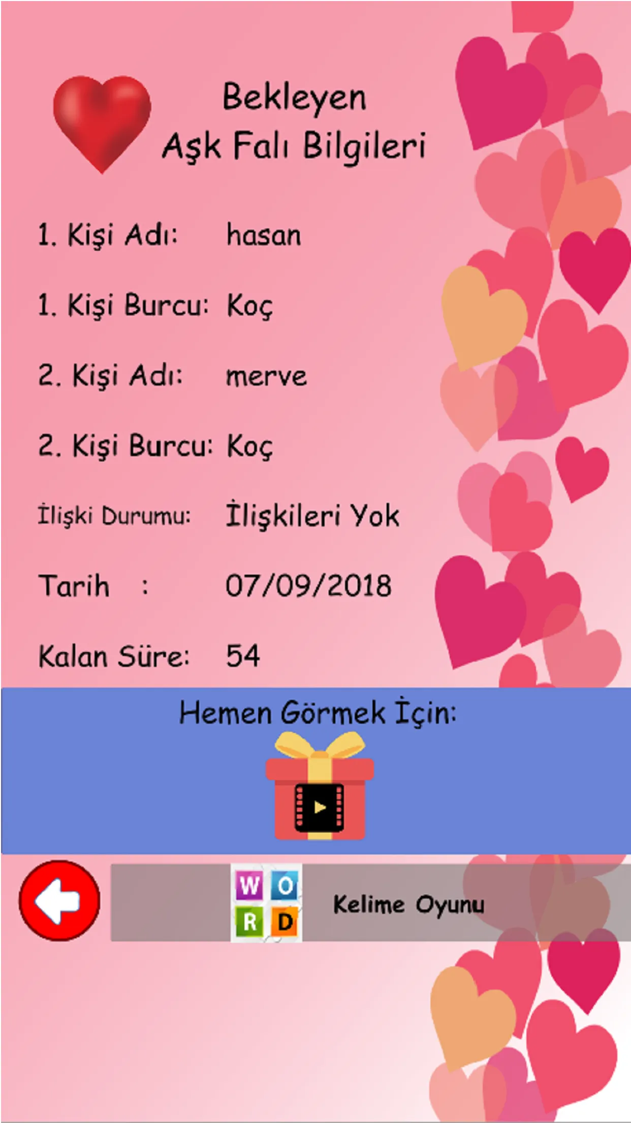 Günlük Aşk Falı | Indus Appstore | Screenshot