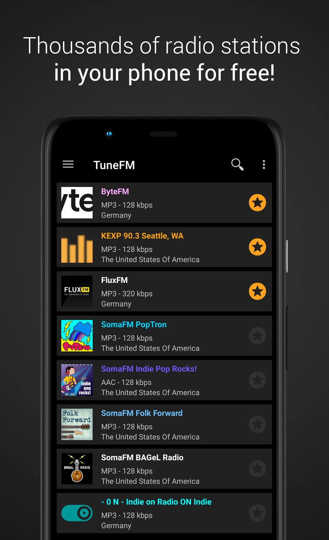 Internet Radio Player - TuneFm | Indus Appstore | Screenshot