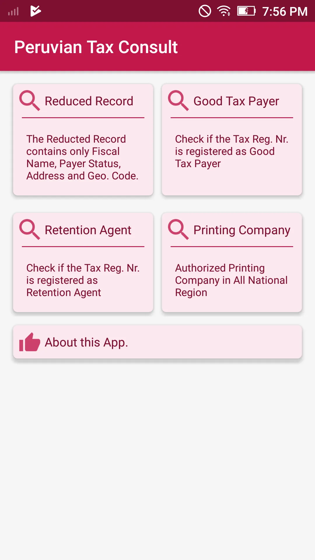 Peruvian Taxpayer Consults | Indus Appstore | Screenshot