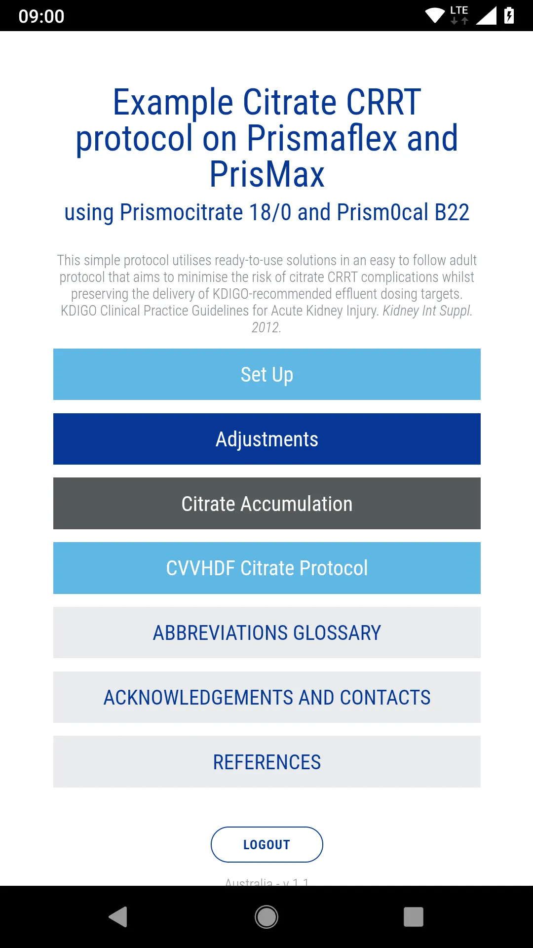 Prismaflex Citrate Protocol | Indus Appstore | Screenshot