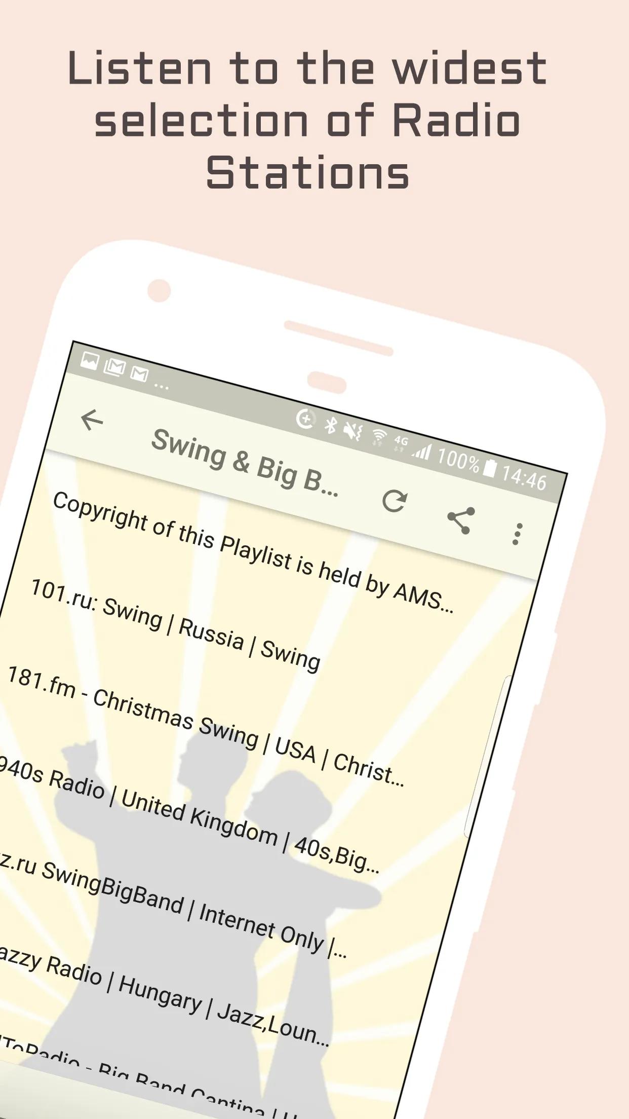 Swing & Big Band Music Radio | Indus Appstore | Screenshot