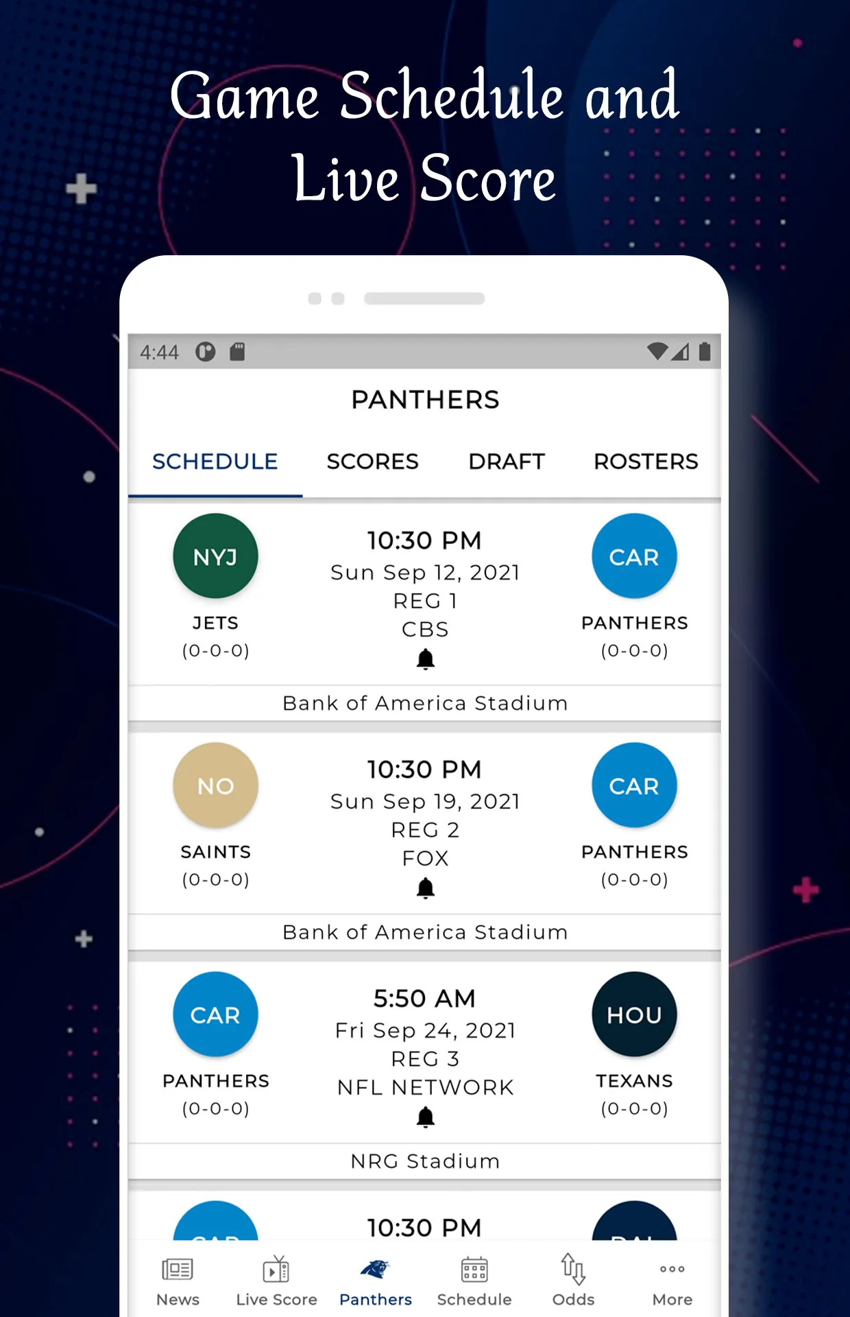 Carolina - Football Live Score | Indus Appstore | Screenshot