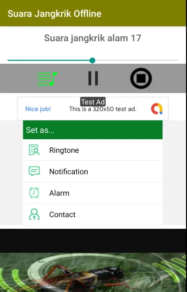 Suara Jangkrik Offline | Indus Appstore | Screenshot