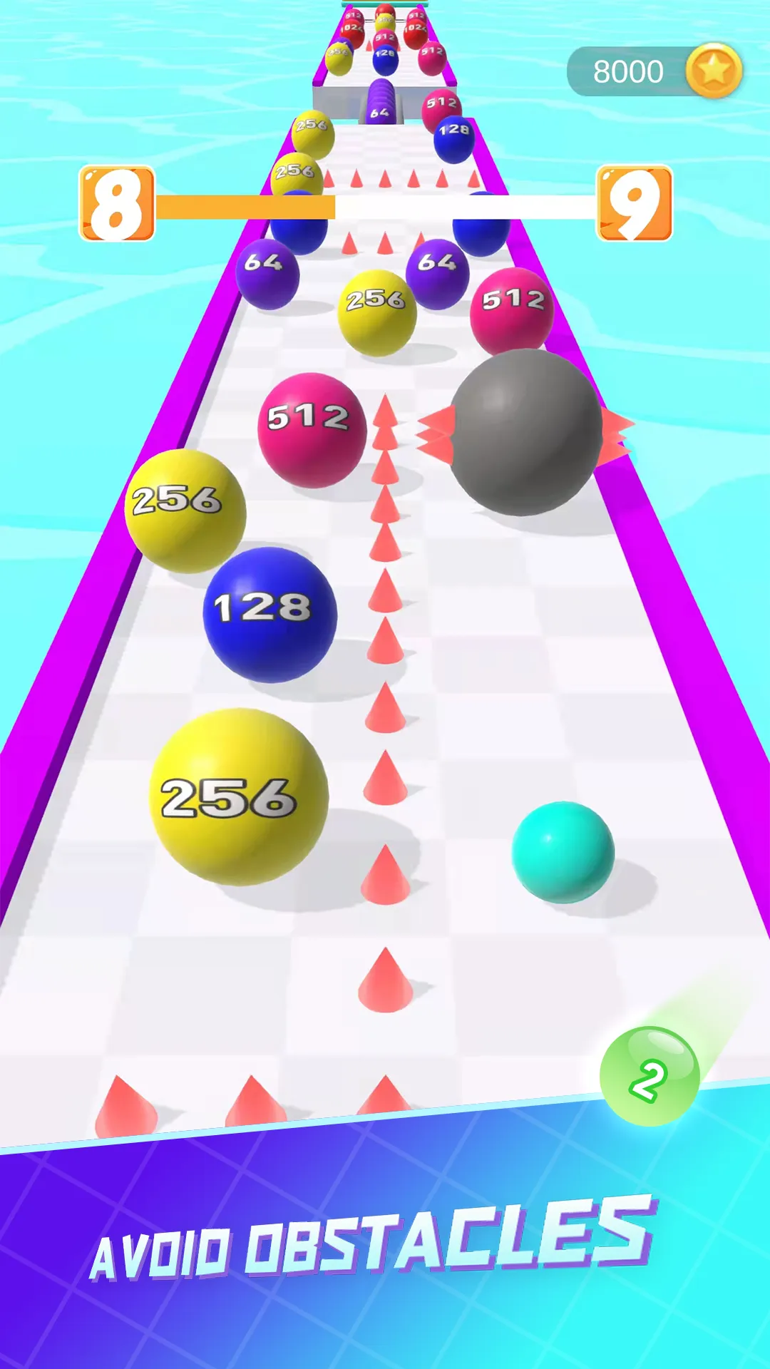 Color Balls 3D 2048 | Indus Appstore | Screenshot