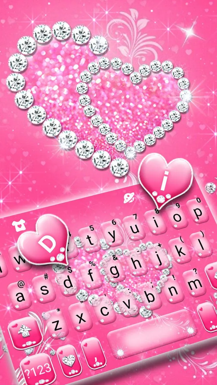 Pink Love Diamonds Theme | Indus Appstore | Screenshot