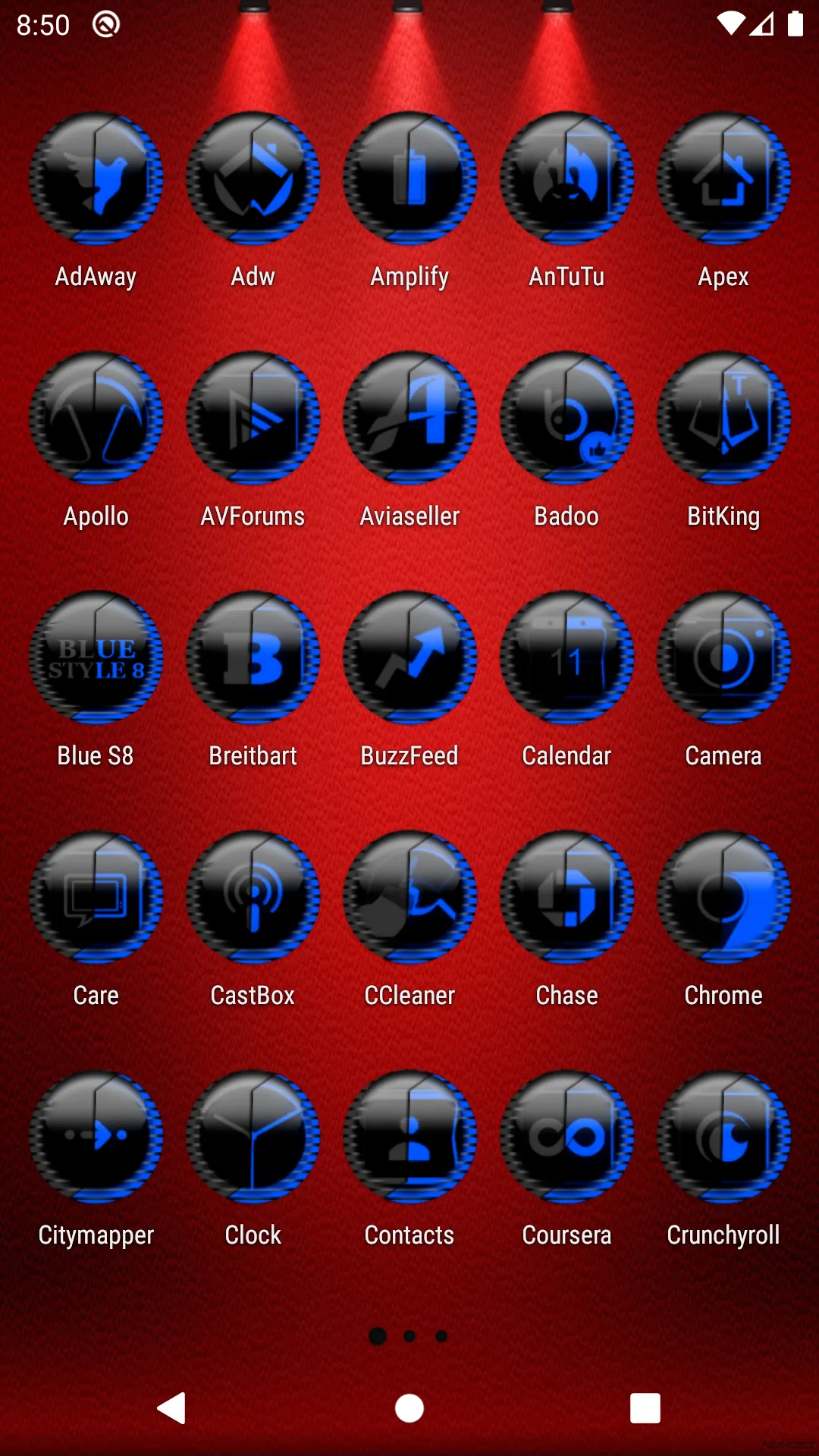 Blue Icon Pack Style 8 | Indus Appstore | Screenshot