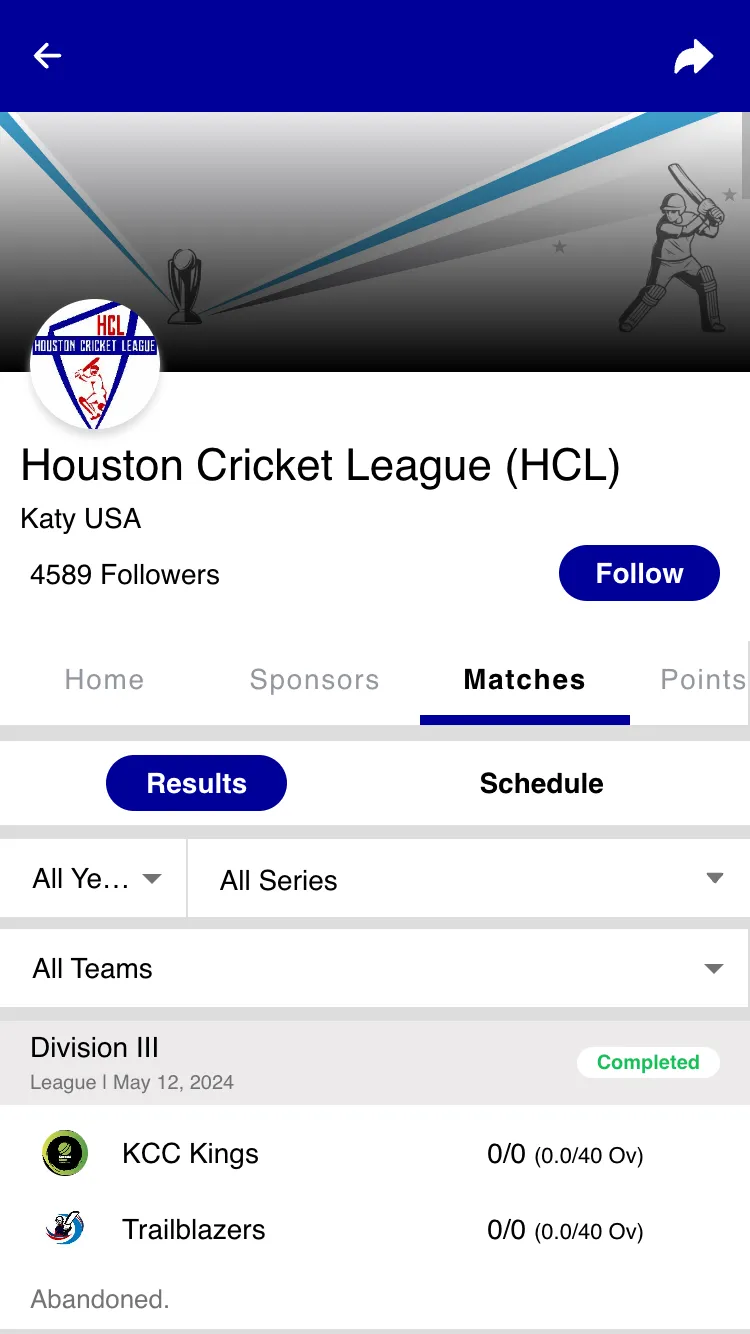 Houston Cricket League | Indus Appstore | Screenshot