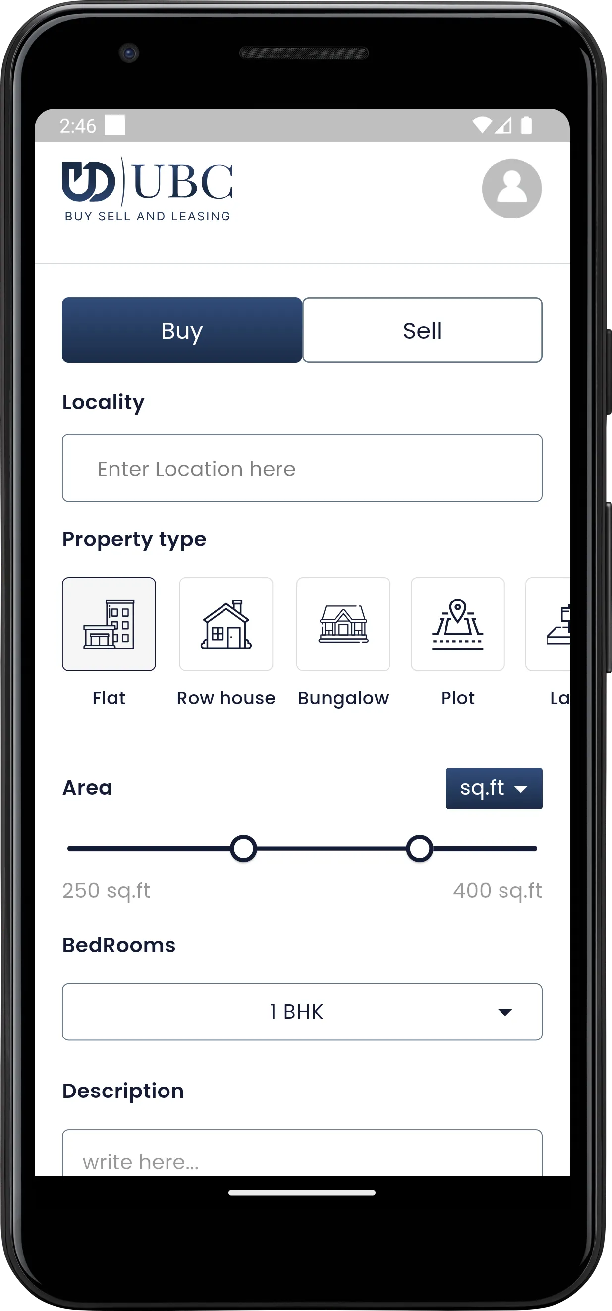 UBC REAL ESTATE | Indus Appstore | Screenshot