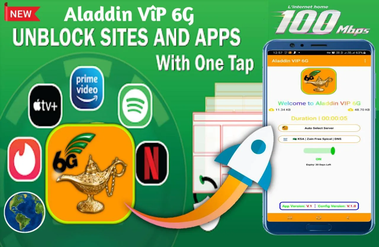 Aladdin VIP 6G-Secure Fast VPN | Indus Appstore | Screenshot