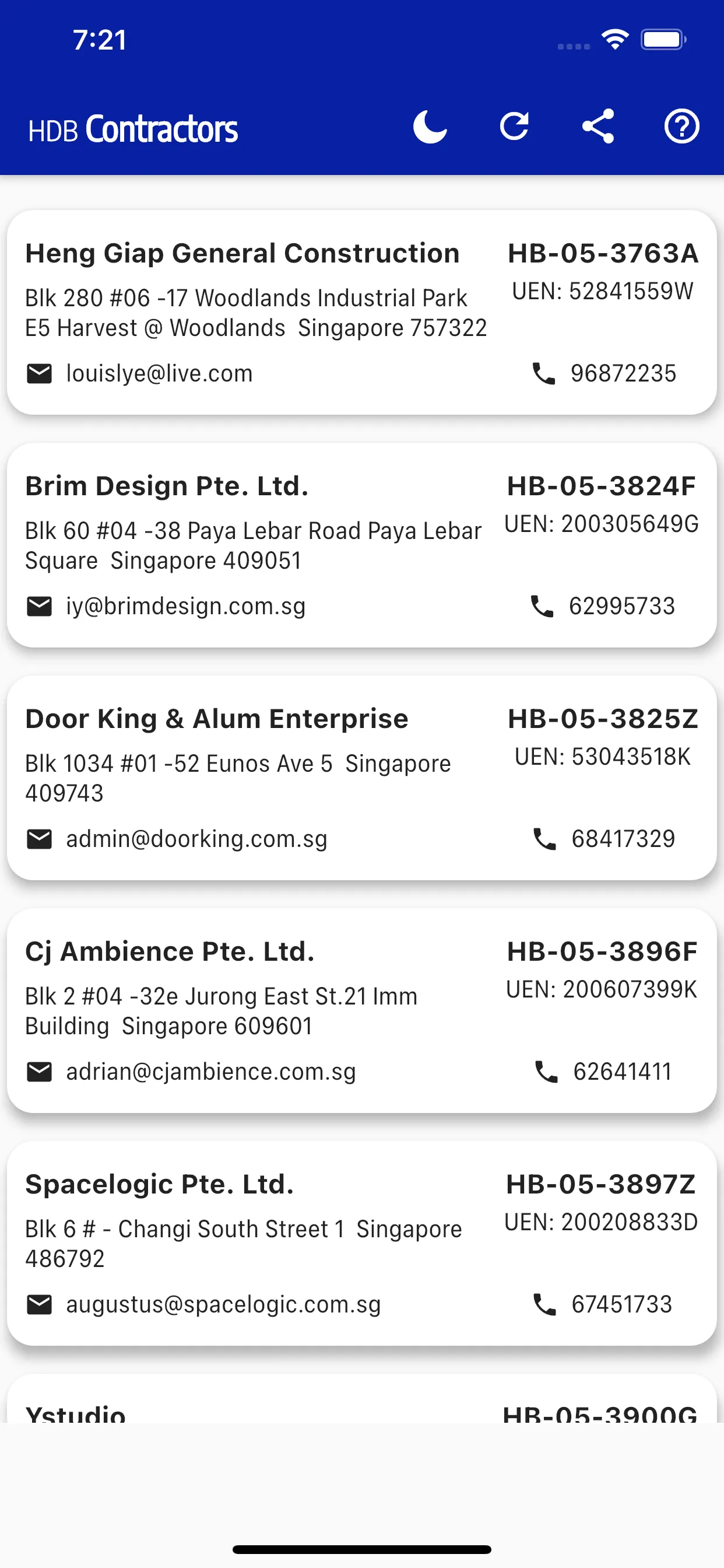 Contractors @ SG | Indus Appstore | Screenshot