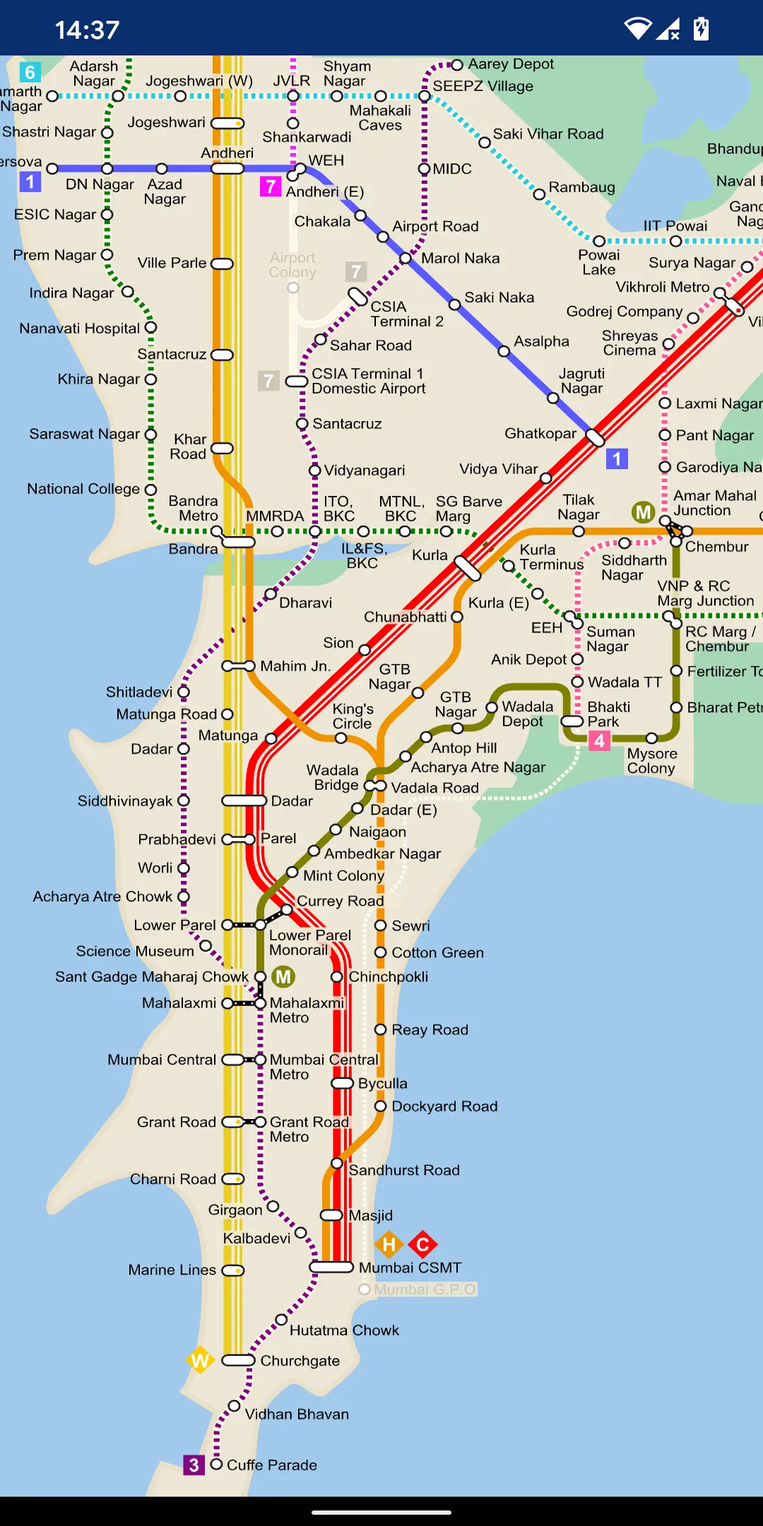 Mumbai Metro Map (Offline) | Indus Appstore | Screenshot