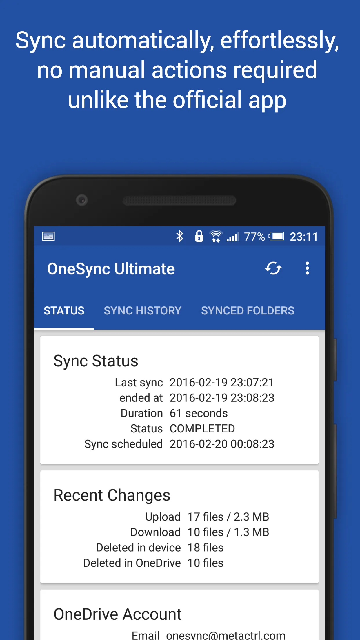 OneSync: Autosync for OneDrive | Indus Appstore | Screenshot