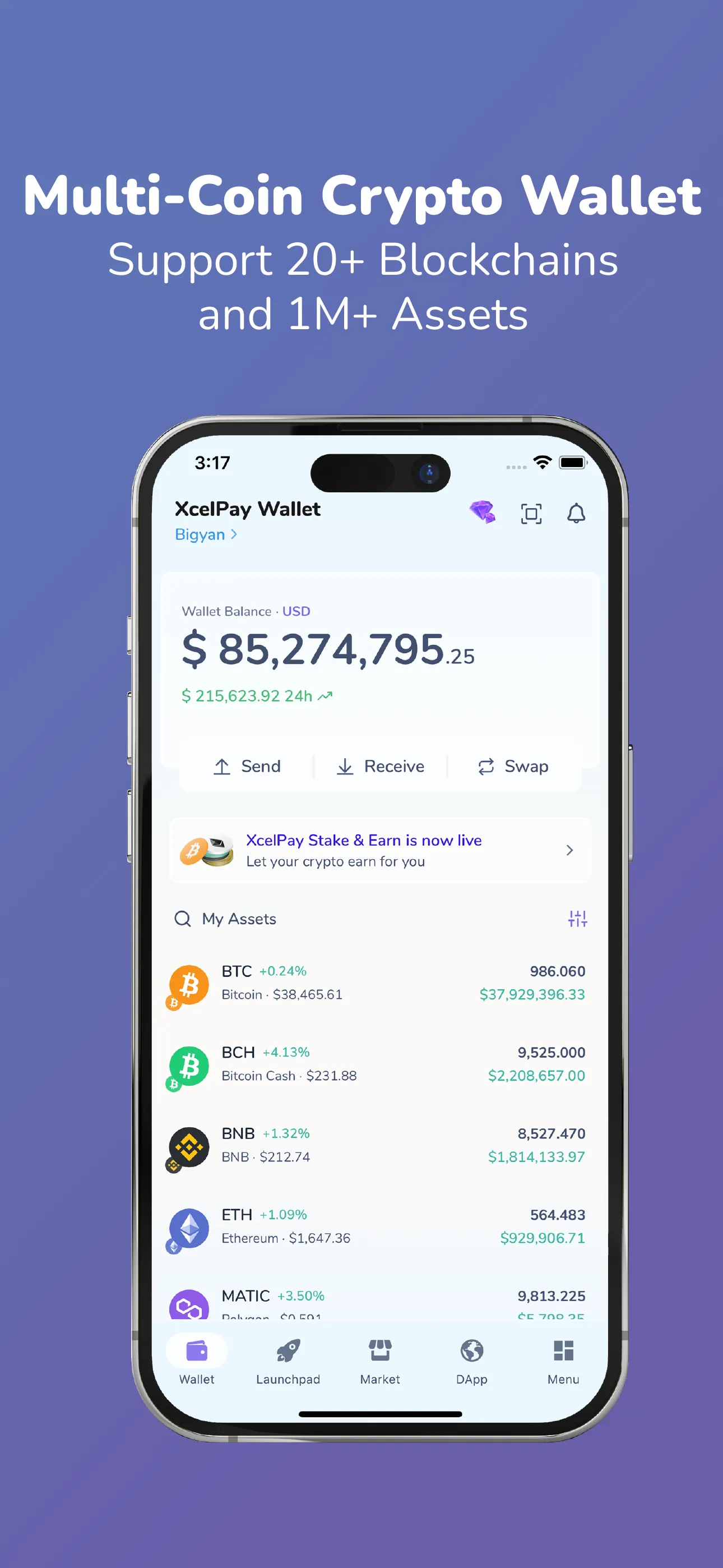 XcelPay: Crypto Bitcoin Wallet | Indus Appstore | Screenshot