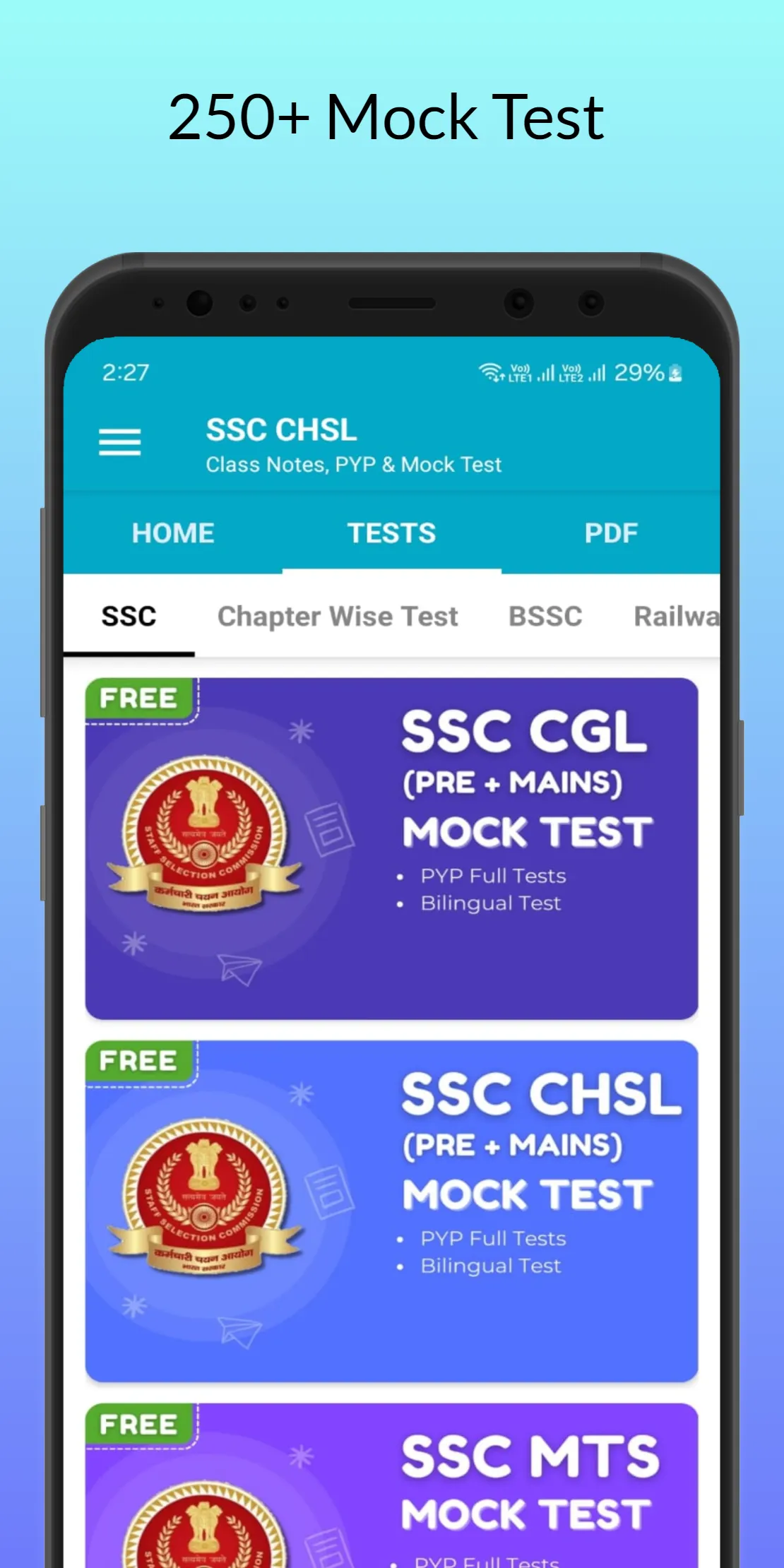 SSC CHSL Mock Test Series 2024 | Indus Appstore | Screenshot