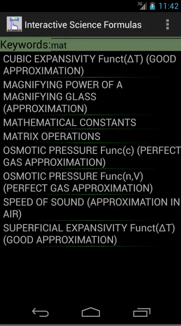 Science Formulas | Indus Appstore | Screenshot