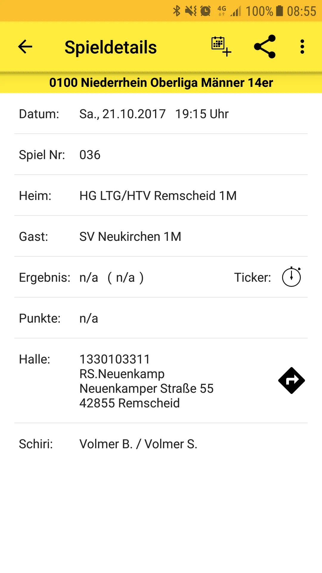 SV Neukirchen Handball | Indus Appstore | Screenshot