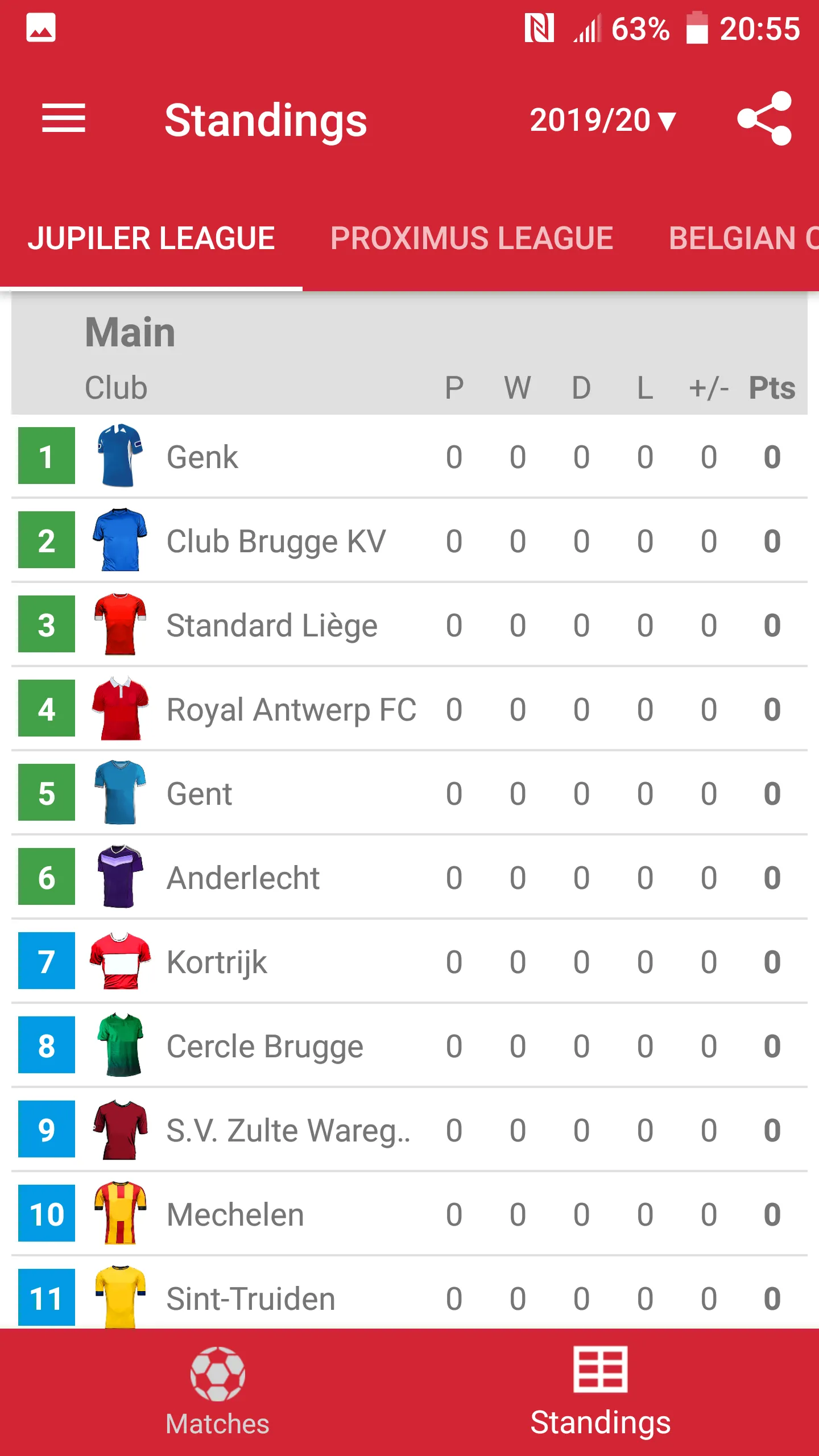 Live Scores Jupiler Pro League | Indus Appstore | Screenshot