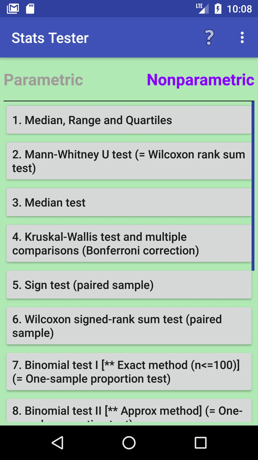 Stats Tester,  Easy statistics | Indus Appstore | Screenshot