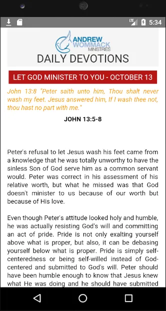 Daily Devotions - Andrew Womma | Indus Appstore | Screenshot