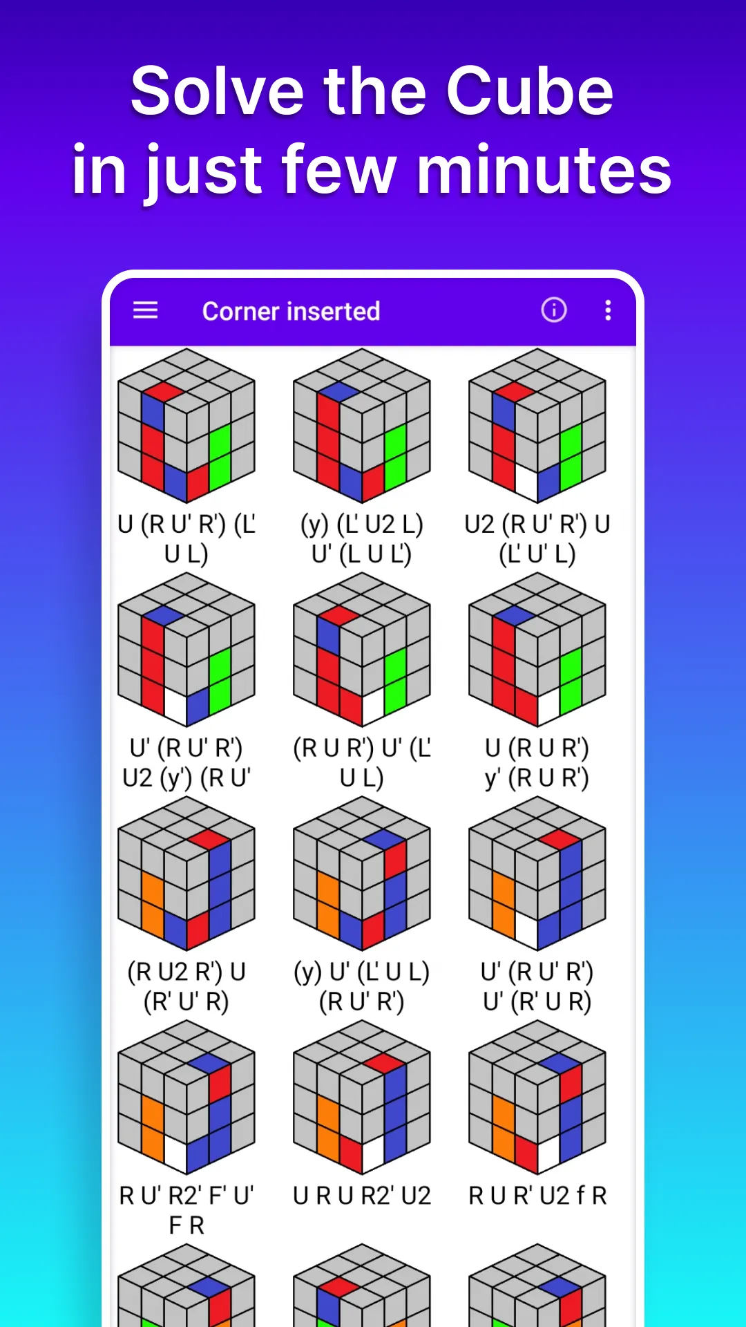 Cube Solver Algs 3x3 | Indus Appstore | Screenshot