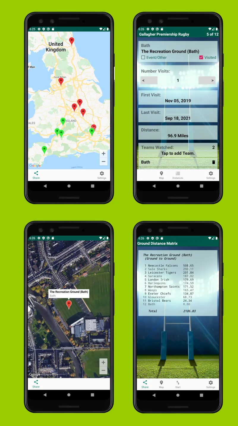 Rugby Ground Tracker | Indus Appstore | Screenshot