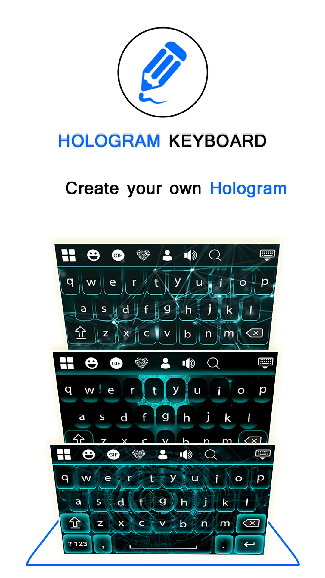 Hologram Keyboard | Indus Appstore | Screenshot