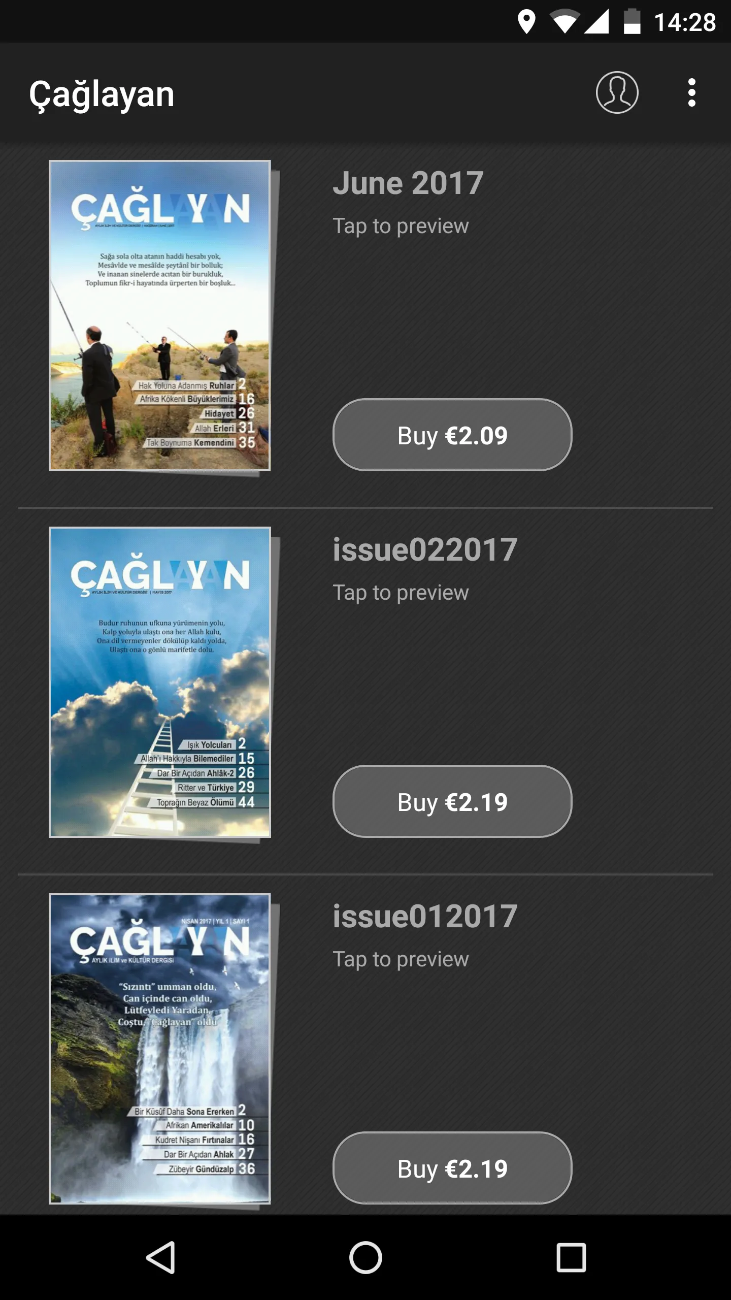 Çağlayan Dergisi | Indus Appstore | Screenshot