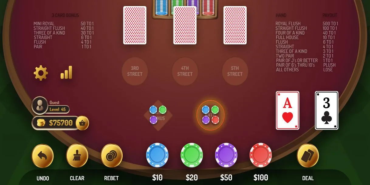 Mississippi Stud Poker | Indus Appstore | Screenshot